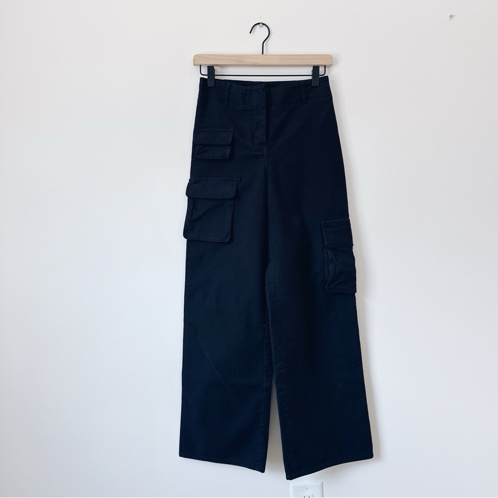 Aritzia Wilfred Wide Leg Cargo Pants Black